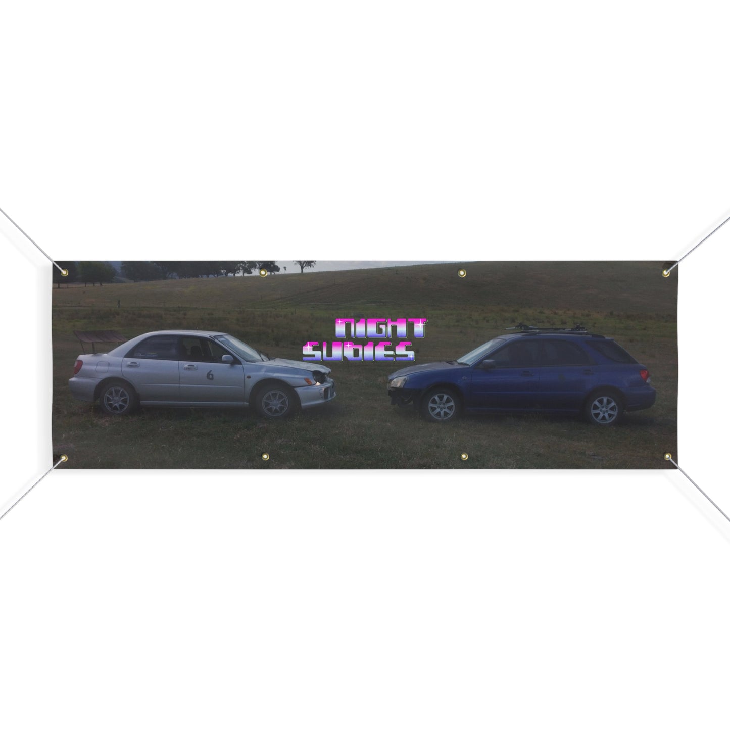 NIGHTSUBIES Subaru & Bubble Banner